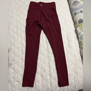 Lululemon 25” Leggings in Wine